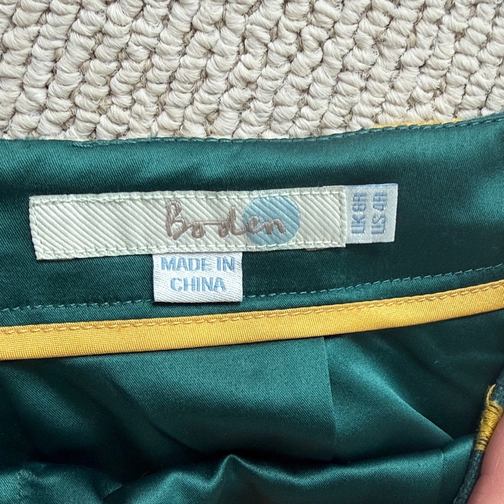 Boden Teal and Mustard Polka-Dot Knit Pencil Skirt🌿 - Picture 2 of 7